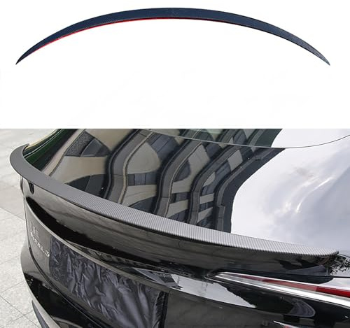 Treesiche Spoiler Model Y 2020-2024 Heckspoiler Flügel Lippe,Carbonfaser Spoiler Heckflügel Für Tesla Model Y Zubehör (Mattes Carbon Fiber)