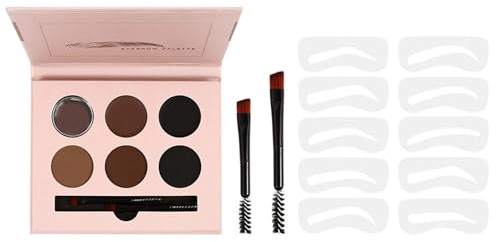 Augenbrauenpuder-Make-up-Kits, Augenbrauenpuder-Set, wiederverwendbar, Augenbrauenpuder-Kits, Augenbrauenstempel-Kits für Frauen
