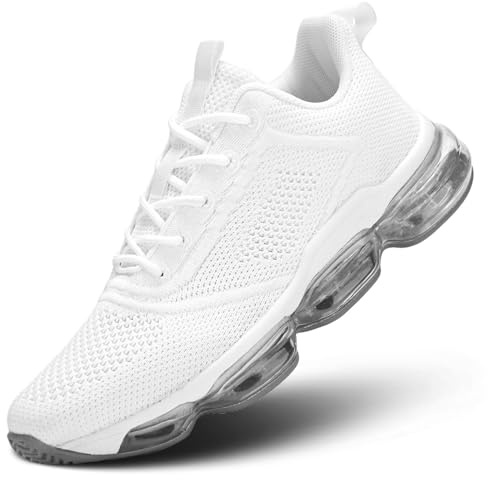 Luogoks Womens Road-Running-Shoes Air Cushion Walking Shoes Sneakers Fashion Tennis Breathable Sport Gym Fitness Cross Trainers Shoes