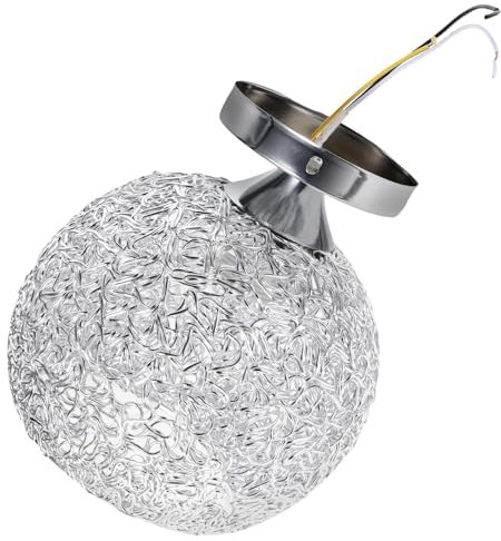 UKCOCO Kristall Pendelleuchte LED Deckenleuchte Lampenschirm Korblampe modern Saal schlafzimmer deckenlampe Silberne Deckenlampe Kristall-Kronleuchter hängende Kristalllampe Silver