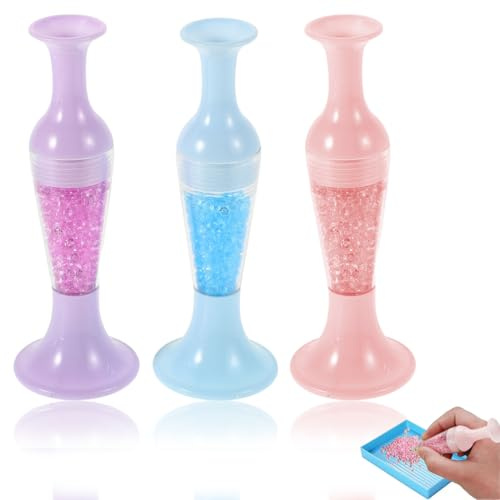 WUYJI 3 nachfüllbare Diamantpinsel, automatisches Punktierwerkzeug, geeignet für Diamantmalerei und Nageldesign.Zubehör für Diamantmalerei