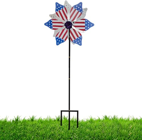 a da Giardino - Mulini a Patriottici con Picchetto - Scultura animata da Le - per Prato Aiuola Ingresso Giardino Posteriore Cortile