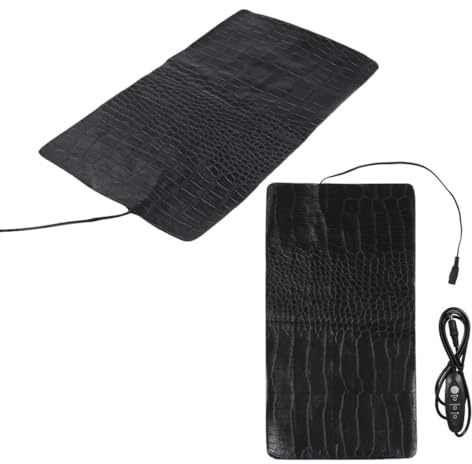 STOBAZA USB Beheizbare Haustiermatte 2 Stück mit Einstellbarer Temperatur aus Langlebigem Pu Material für Haustierbetten zur Wärmeversorgung von Hunden und Haustieren