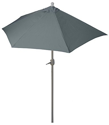 Ombrellone da parete balcone salvaspazio mezzaluna semicircolare Parla 145x285x252cm antracite senza base