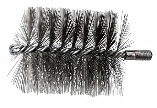 KeyMet - Juego de 80 cepillos para caldera, estufa, tubería, chimenea, chimenea, alambre de acero, acero, medio, negro claro