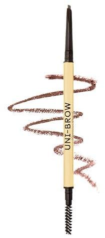 Winky Lux Uni-Brow Eyebrow Pencil, Dual-Ended with Spoolie, Waterproof Brow Definer with Ultra-Fine Tip, Universal Shade for Natural Looking Brows (Brown, Blonde, Taupe)