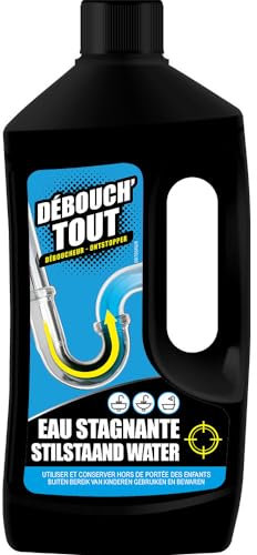 Débouch'tout - Déboucheur spécial eau stagnante - formule soude en gel - solution express, 1 L
