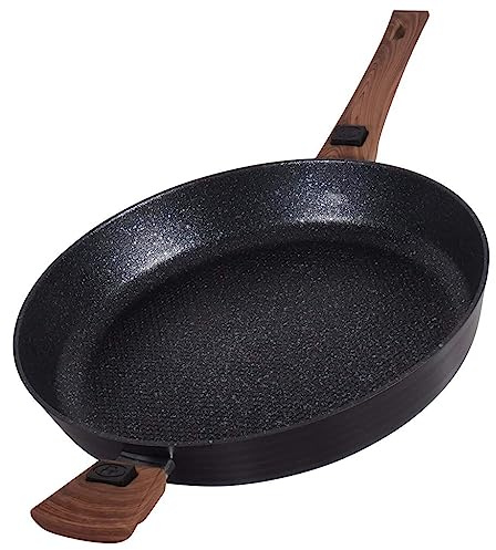 Durandal Légende Bratpfanne 32 cm – Aluguss mit abnehmbarem Griff | Ofenfeste Pfanne mit Wabenboden & langlebiger Antihaftbeschichtung gegen Anbrennen – für Induktion geeignet