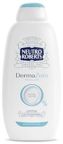Neutro Roberts Bagnoschiuma Corpo Dermazero Micellare, Ottimo per Pelli Delicate e Sensibili, Privo di Sapone e Coloranti, Adatto a Uso Quotidiano e per l'Igiene dei Bambini, Flacone da 600 ml