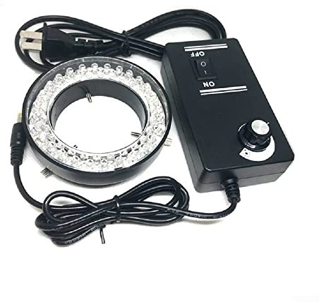 Microscope Led Ring Light, 60 Lamp Led Ring Light Source Adjustable Led Ring Light with Adapter For Zoom Stereo Microscope