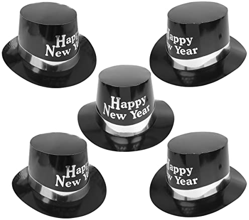 Ciieeo Papier Partyhüte Weiß 5 Stück für Silvester Cosplay