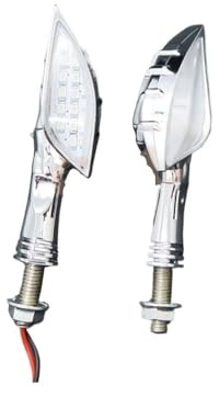 Nisza luces señalización 2X Cromo Mano Luz LED De Intermitente Indicador Motocicleta Crusier Accesorios De Motocicleta