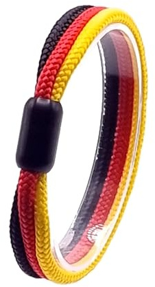Generisch Deutschland Armband Fußball Fan Schwarz Rot Gold und weitere Länder