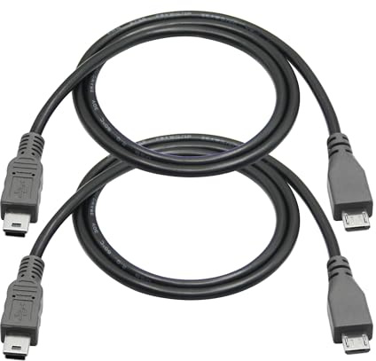 Câble de données usb micro vers mini USB, 0,5 m, compatible téléphone portable, tablette, lecteur MP3, manette de jeu, appareil photo, USB 2.0