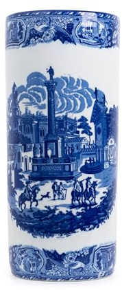 Assorted Collections Ceramic Umbrella Stand | 18 Tall Victorian Pattern Porcelain Holder for Umbrellas & Walking Sticks | Indoor Planters & Entryway Décor
