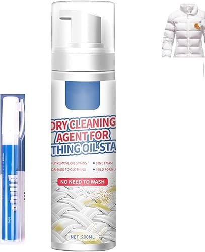 Oil Stain Dry Cleaning Agent for Clothing,Dry Stain Remover Cleaning Fluid Agent,Dry Cleaner For Clothes Drys Stain Remover Drys Cleaning Spray Fluid Agent Laundry For Laundry Stain Removal For Food
