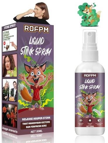 ROFPM Spray Apestoso Extra Fuerte, Spray Apestoso Líquido, Spray Apestoso para Bromas Horribles, Spray Apestoso para Fiestas de Halloween para Adultos, 1 Pieza, 50ML