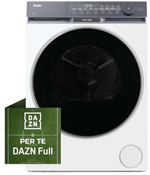 Haier X Serie 9 Asciugatrice 9 Kg a Pompa di Calore, Libera Installazione, Classe A, Twin Turbo, Ultra Sense 3D Tech, Wi-Fi e App hOn, Filtro 3in1, I-Refresh, 84.5x59.5x68 cm, Bianca – HD90-AQ387U1-IT