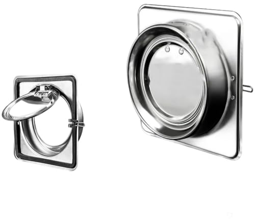 WIIYENA Clapet anti-retour anti-odeur en acier inoxydable pour hotte de cuisine, salle de bain, pièces d'amélioration de la maison, 160 mm