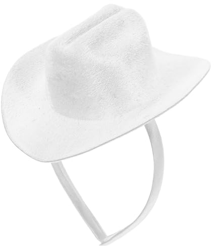Veemoon Cowgirl Haarband Western Stirnband 135cm Weiß Cowboyhut Kostümaccessoire Party Zubehör
