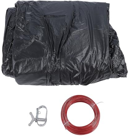 Cubierta de Invierno para Piscina elevada, Cubierta Redonda para Piscina con Cable de cabrestante, Resistencia Superior, Resistente al frío y a los Rayos UV (Tipo A)