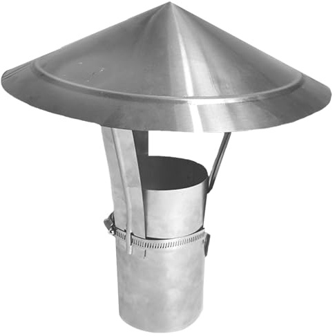 304 Camino Tetto Acciaio Inossidabile,Tetto Rotondo,Camino Tutte Stagioni,Tettoes for Comignoli Con Protezione Antipioggia Tettos Conico Stagioni Camini Caldaie Caminetti(70mm(2.75in))