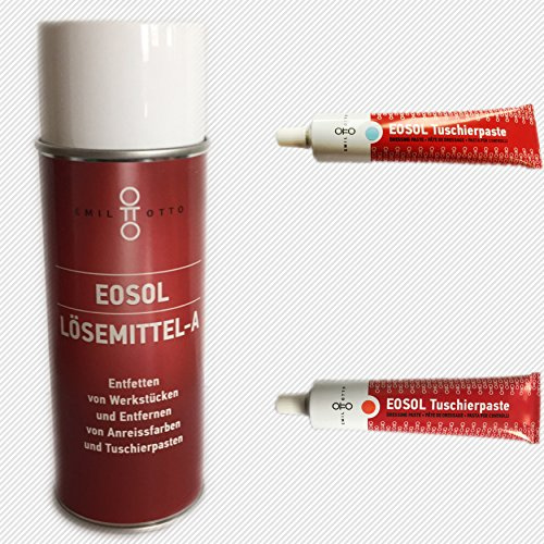 EOSOL TUSCHIERSET (1 x 400 ml Lösemittel A, 1 x Tuschierpaste BLAU 80 ml und 1 x Tuschierpaste ROT 80 ml)