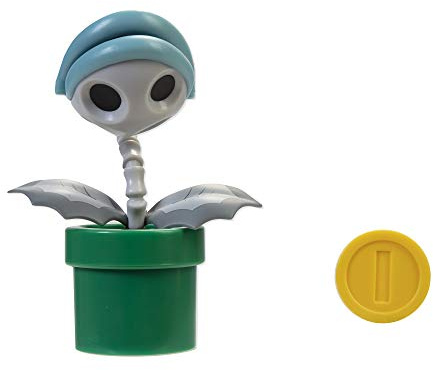 Nintendo SUPER MARIO - Bone Piranha Plant mit Coin - 10 cm