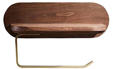 MRDAER Porte-Serviettes Porte-Serviettes en Noyer Noir américain avec étagère Golden Space Porte-Serviettes en Aluminium Support de Rangement pour étagère Fournitures de Salle de Bain Porte-serviet