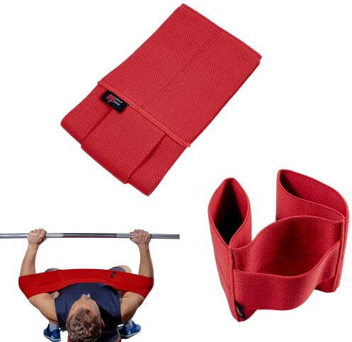 MuscleForge® Bench Press Slingshot für Bankdrücktraining im Kraftdreikampf, Slingshot Bankdrücken für Kraftsport, Bodybuilding, Ellenbogenbandage für Bankdrücken im Weightlifting