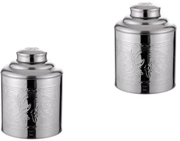 BESTonZON 2 Pièces Boîtes à Thé en Acier Inoxydable Boîte à Thé en Métal Contenants pour Boîte Vrac: 250G de
