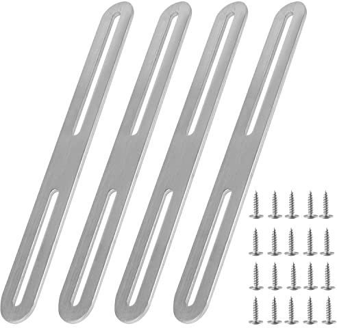 Piastre di Giunzione per Riparazione Staffe Piatte Dritte Piastra Forata in Acciaio Inox 215 x 24mm Piastra di Giunzione Piatta per Fissaggio Mensola Supporto Mobili