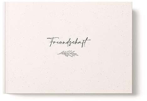 heeaven Freundebuch für Erwachsene | Freundebuch Schlichtes Design | Freundealbum | Erinnerungsalbum | Freundschaftsbuch | DIN A5 Hardcover (26 Freunde)