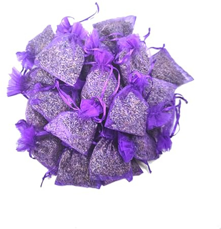 Lanmik 24 Pieces French Dried Lavender Sachet Lavender Flower Bags Long Lasting Fresh Scents 2025 New Lavender Buds for Clothes Storage Drawers and Closets Home