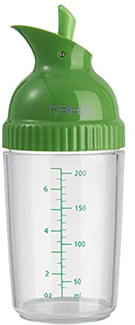 Botella de aceite de vidrio, agitador de aderezo de ensalada de , botellas dispensadoras de aderezo de ensalada de medición precisa de aceite, práctica botella de aderezo de ensalada para