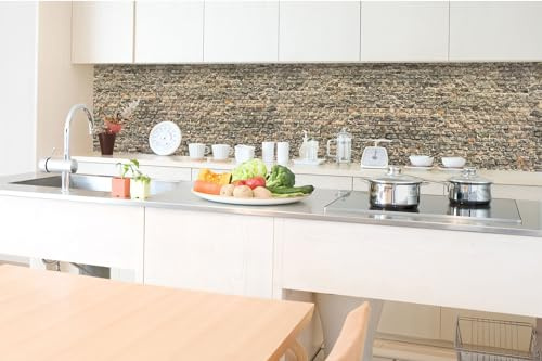 Dimex Küchenrückwand Folie Selbstklebend ALTE BACKSTEINMAUER 350 x 60 cm | Klebefolie - Dekofolie - Spritzschutz für Küche | Made in EU