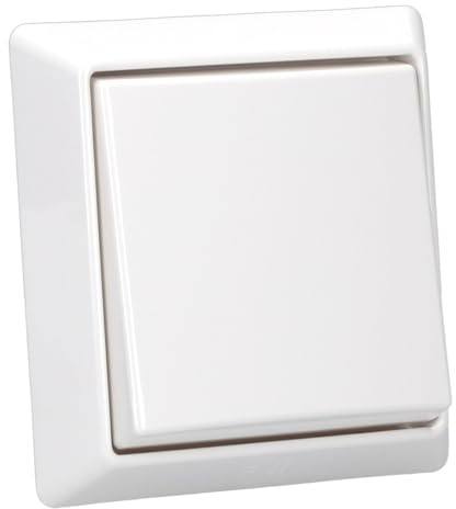 Busch-Jaeger Allwetter 44 Wechselschalter-Set + Rahmen Alpinweiß | 1× 2000/6 US Wechselschalter + 1× 2106-34 Wippe + 1× 2101-34 Abdeckrahmen