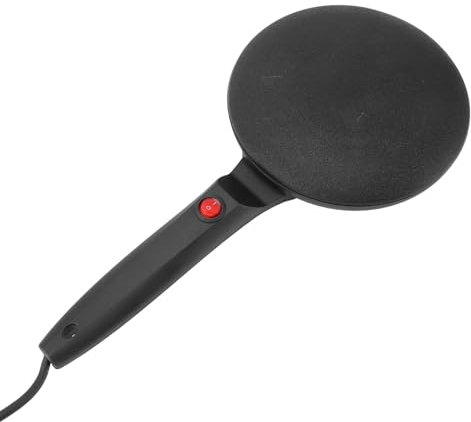 Fockety Crêpière électrique, Poêle à Crêpes à Revêtement Antiadhésif à Contrôle Automatique de la Température avec Zone de Cuisson de 8 Pouces, Longue Poignée, Machine à Crêpes pour