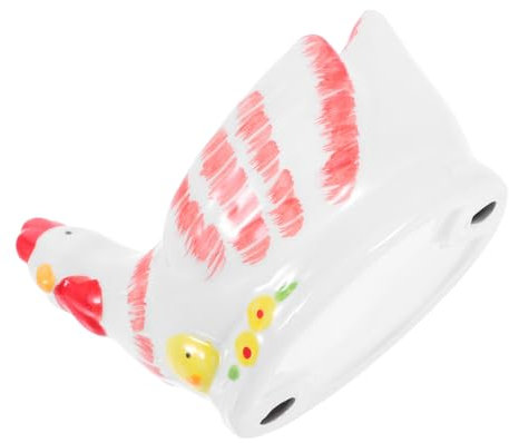 Alipis Porte Œufs Céramique Forme Coq Support Œufs Coque Plateau De Rangement Présentoir Pâques Coquetier Cuisine Table