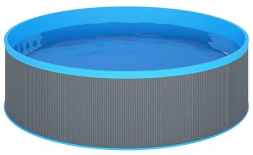 Planschbecken für Erwachsene und Kinder 350x90 cm Grau – Großes aufblasbares Pool für Garten und Terrasse – Langlebig und stabil für Sommer Spaß