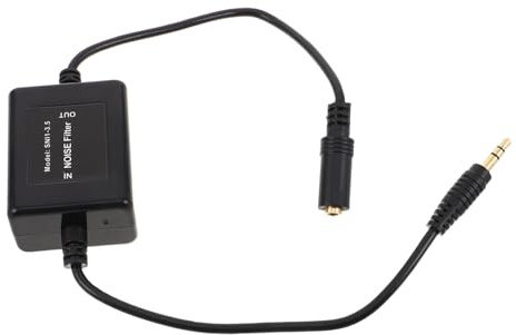 HOMSFOU Isolateur De Bruit Boucle De Masse Audio pour Voiture Filtre Antiparasite Suppression Statique pour Système Stéréo