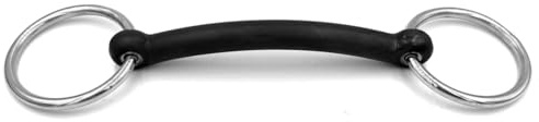 Equine Smile ES0148 - Barra in gomma in acciaio inox, diametro dell'anello 55 mm, spessore 13 mm (11,5 cm)