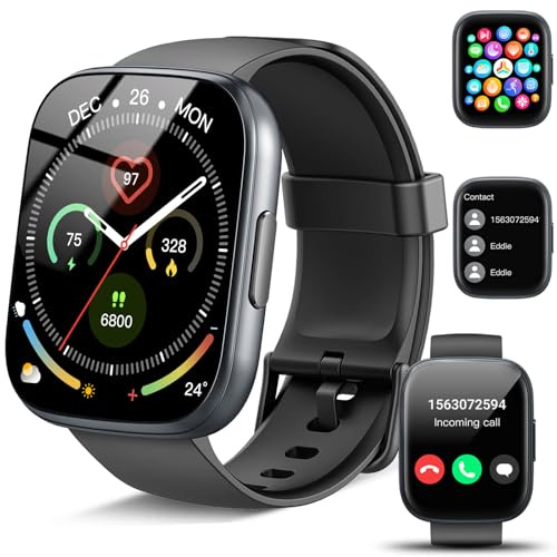 Smartwatch Uomo Donna, 1.95 Orologio Intelligente con Bluetooth Chiamate, Impermeabil IP68 Orologio Contapassi con Sonno/Cardiofrequenzimetro, Smart Watch 112 Sportive,Fitness Tracker per Android iOS