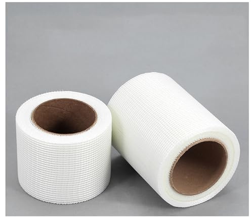 Fiberglass Mesh Plaster Rolls, Fibreglass Reinforcing Mesh Fiber Patch for Plastering,Rendering,Tiling,Gypsum,Wall Sticky(8/13Mesh)(2inX984in,A)