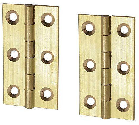 Merriway BH05987 (2 Pcs) 75mm (3 inch) Solid Brass Butt Hinge - Pack of 2 Pieces