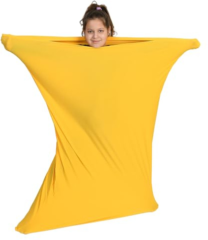 Sensory Owl Chaussette Corporelle Sensorielle Body Sock Enfants et Adultes Pour Autisme TDAH Stress S 100 cm Jaune