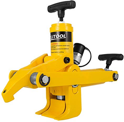 VEVOR Détalonneur de Pneu Jusqu’à 12,7 cm, Détalonneur Hydraulique Pression Maximale 10000 psi, Démonte-Pneu Force de Séparer Le Talon 13,8 tonnes, Briseur de Talon pour Garage Atelier Automobile