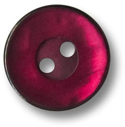 10er Set pink und schwarz schillernde Kunststoffknöpfe mit 2 Löchern. Ø: ca. 15mm.