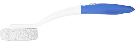 Bimssteinbürste, Fußmassagebürste Langer Griff mit schrubbendem Bimsstein-Pediküre-Set für ältere Menschen