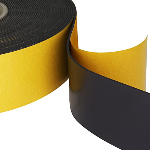 Klebeshop24 Cinta magnética autoadhesiva, dimensiones a elegir, 50 mm x 1,5 mm, rollo de 3 m